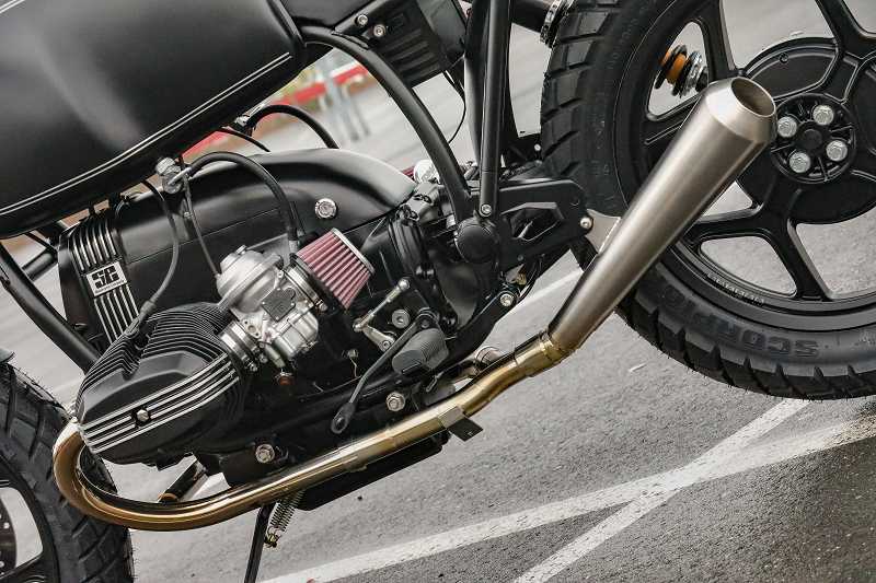 BMW R65 R80 R100 モノレバー用 2-1 スリップオンマフラー（アップ