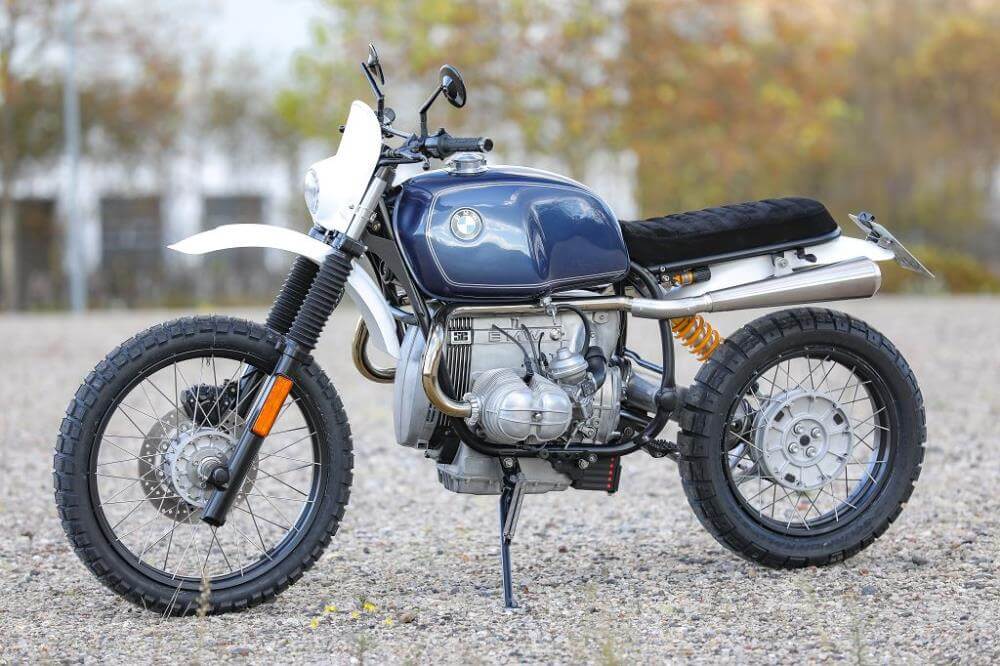 Moto concept BMW R65GS Enduro SE, bleu classique