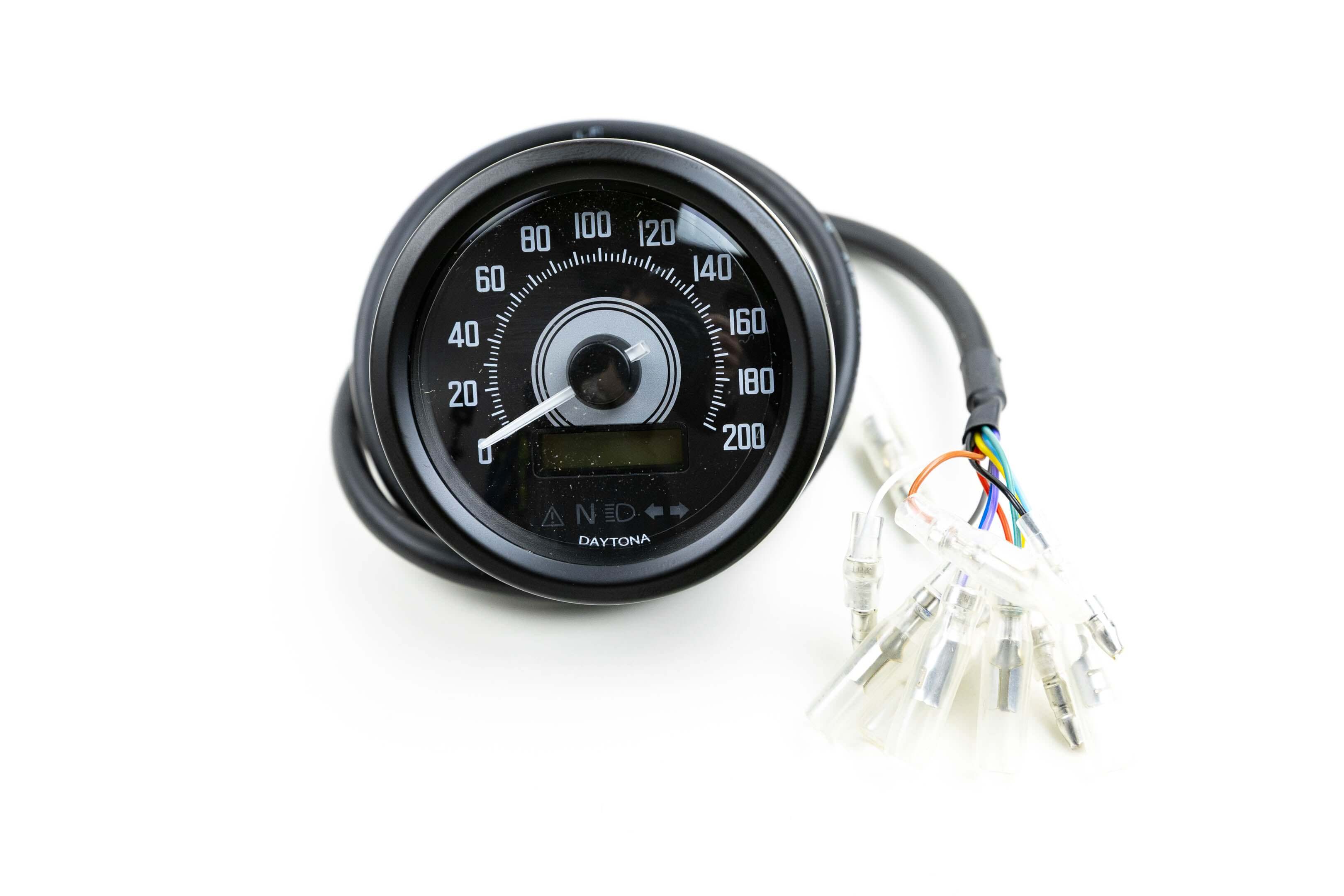 Daytona Velona 60 Tachometer 200km/h, black - Sport Evolution