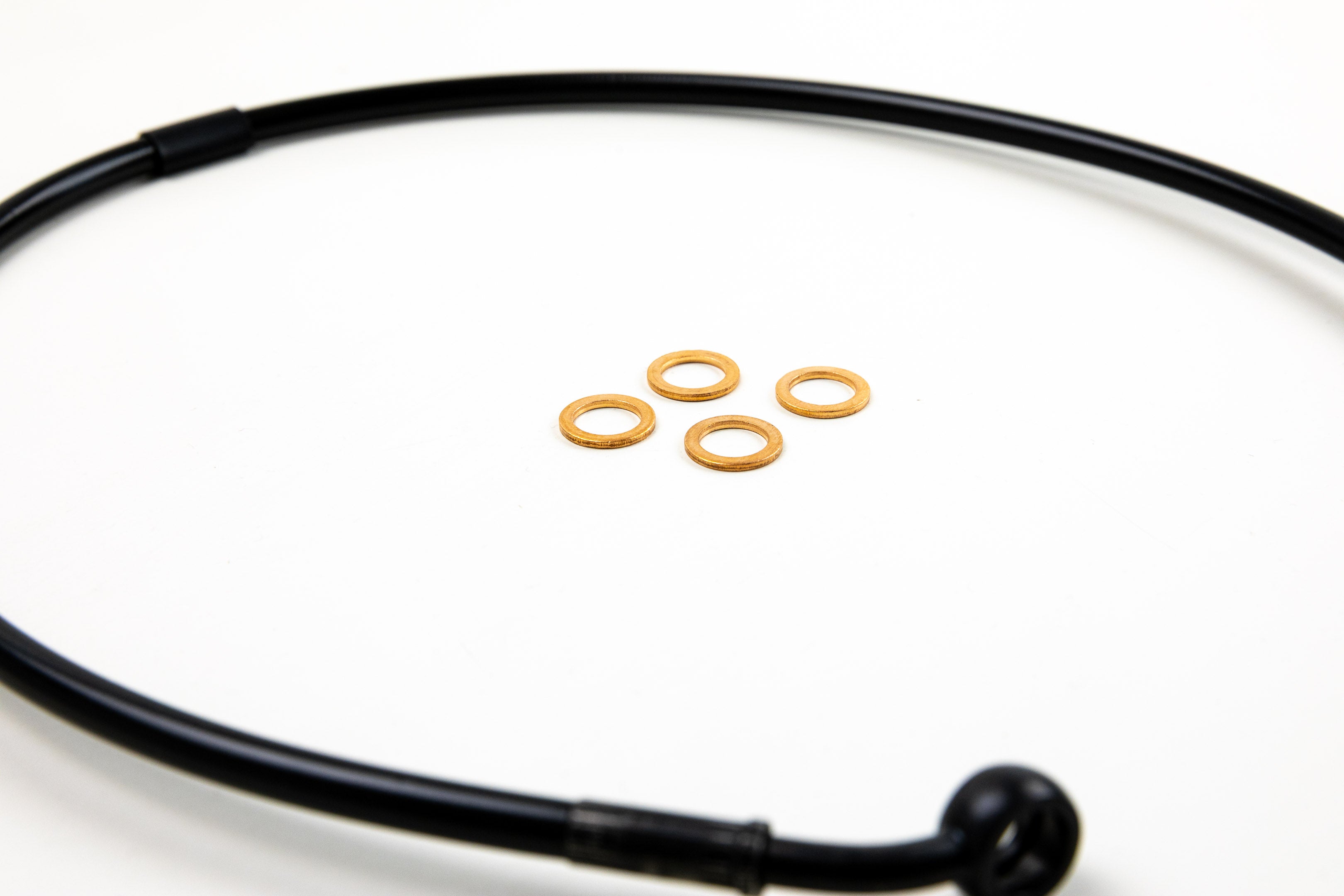 SE Stahlflex Bremsleitung f. gekürzte Gabeln + mittelhoher Lenker (SE 22mm; 28,6mm)
