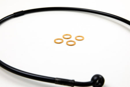SE Stahlflex Bremsleitung f. gekürzte Gabeln + mittelhoher Lenker (SE 22mm; 28,6mm)
