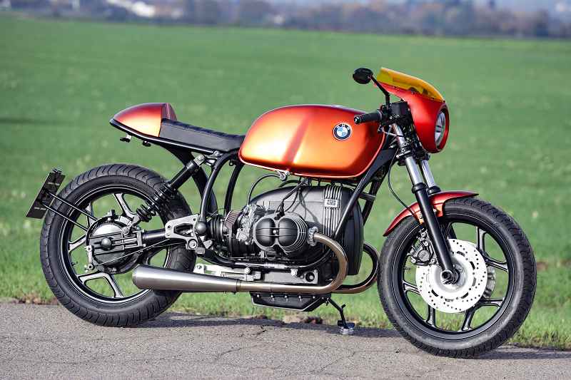 BMW Cafe Racer SE Concept Bike beaming orange
