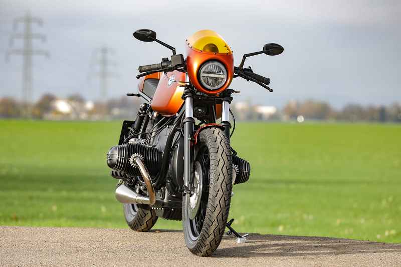 BMW Cafe Racer SE Concept Bike beaming orange
