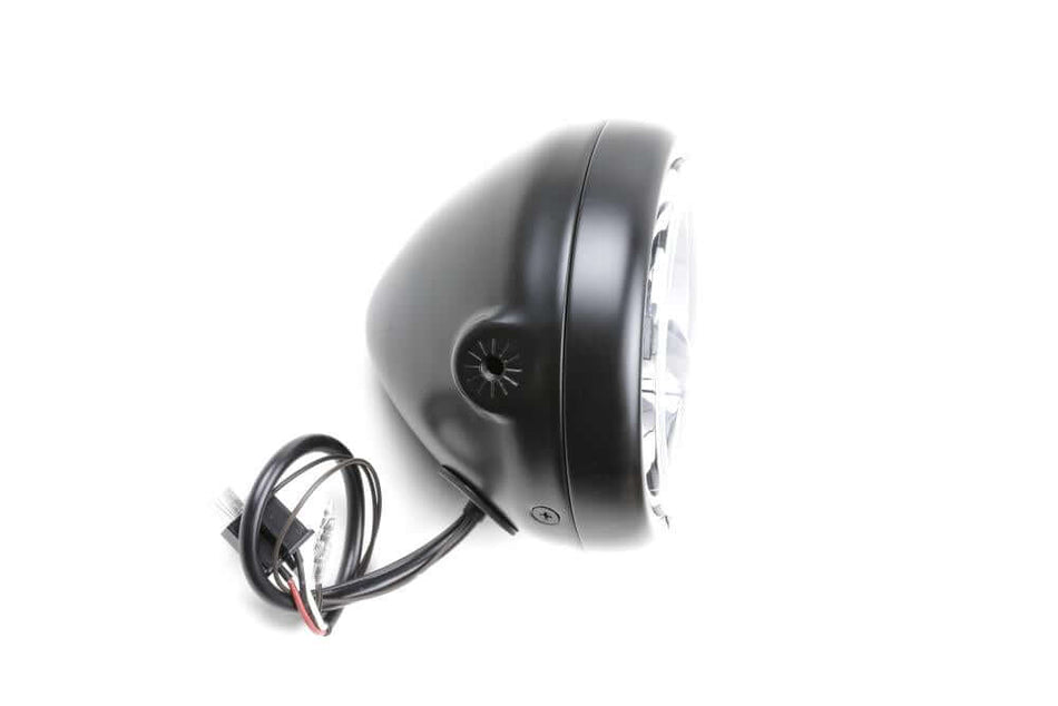 LED-Scheinwerfer Pecos 5 3/4 Zoll schwarz matt, seitliche Befestigung