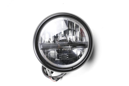 LED-Scheinwerfer Pecos 5 3/4 Zoll schwarz matt, seitliche Befestigung