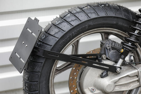 BMW K75 K100 Monolever Kennzeichenträger mittig am Kardan