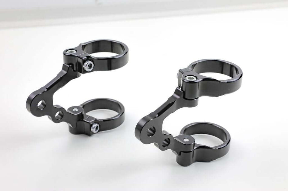 Lampenhalter CNC gefräst mit Blinkeraufnahme für 41mm Gabeldurchmesser