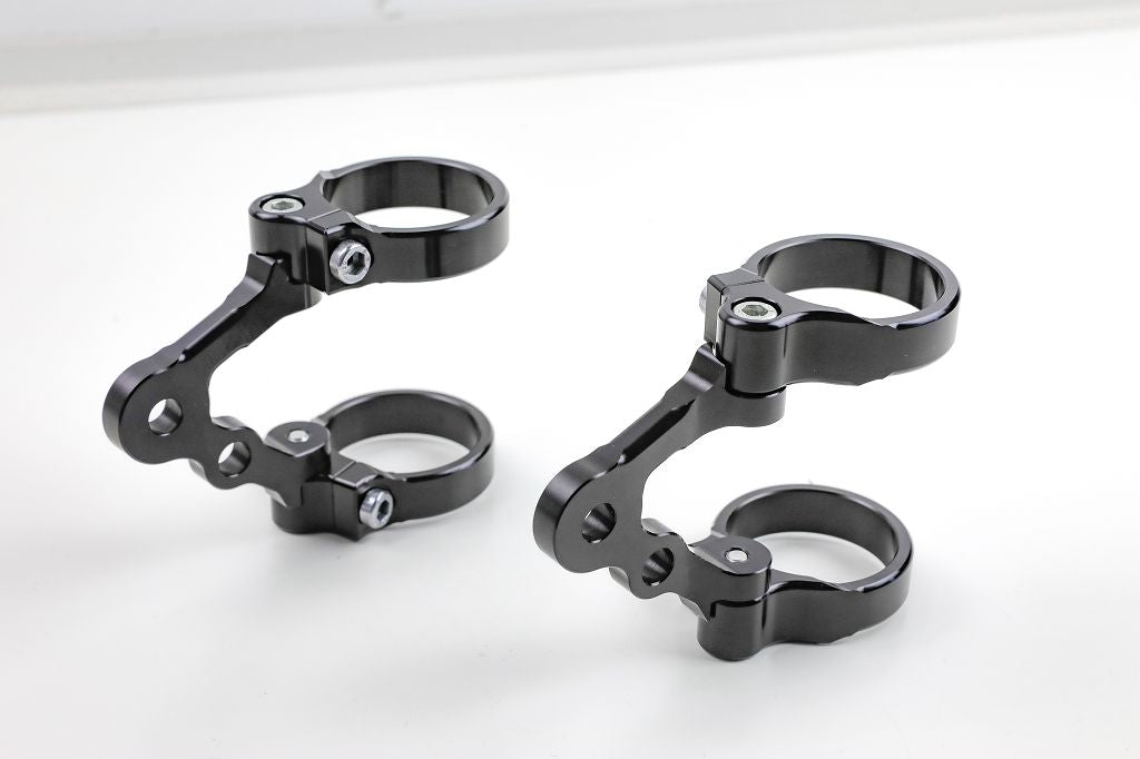 Lampenhalter CNC gefräst mit Blinkeraufnahme für 45mm Gabeldurchmesser
