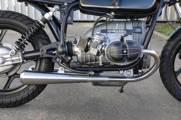 BMW R65 R80 R100 Monolever Bobber 2-2 Slipon Auspuffanlage mit ABE