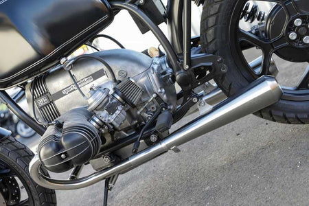 BMW R65 R80 R100 Monolever Bobber 2-2 Slipon Auspuffanlage mit ABE