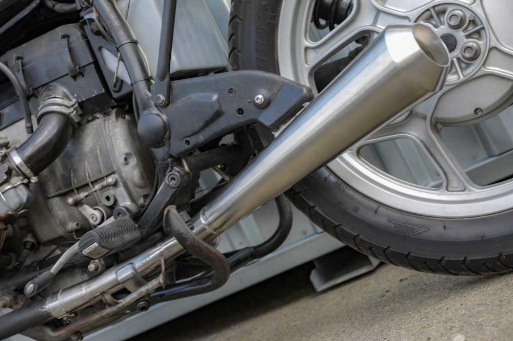 BMW R65 R80 R100 Monolever 2-1 Auspuffanlage für originale Halterung mit ABE