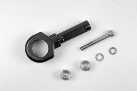 CNC gefräste Zusatzscheinwerfer Halterung BMW mit Montageschrauben und Unterlegscheiben.