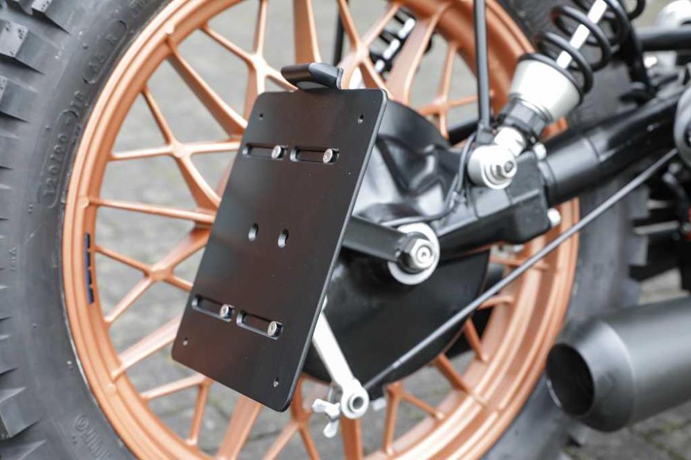 BMW R65 R75 R80 R90 R100 Twinshock Kennzeichenträger seitlich mit TÜV