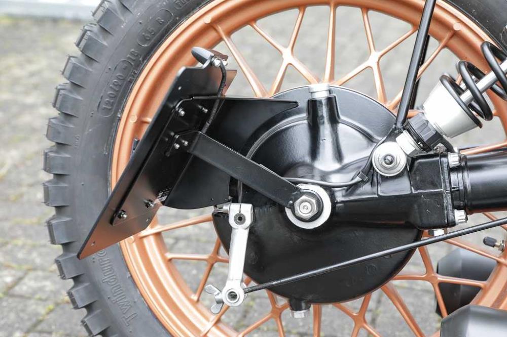 BMW R65 R75 R80 R90 R100 Twinshock Kennzeichenträger seitlich mit TÜV