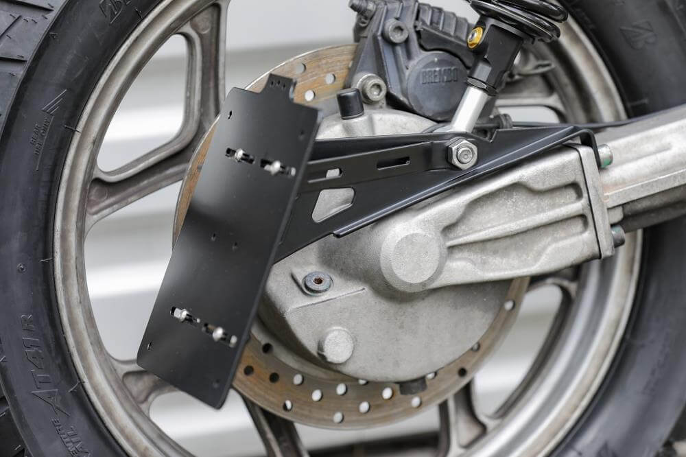 Portatarga laterale per BMW K75 K100 Monolever sul cardano