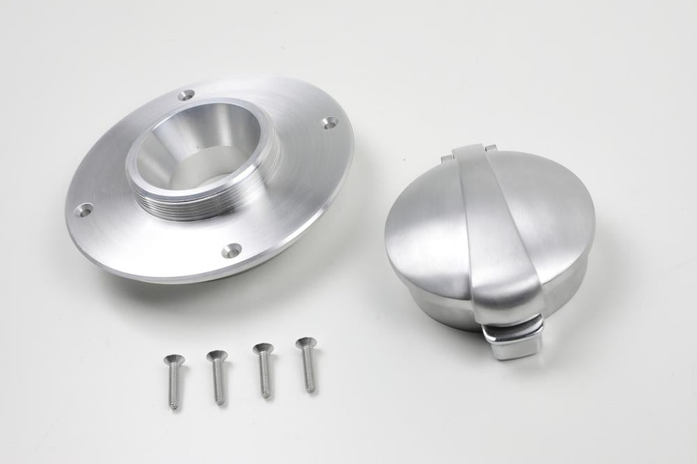 Tankdeckel Monza für BMW K75/100/1100 Modelle inklusive Adapter in Alu gebürstet