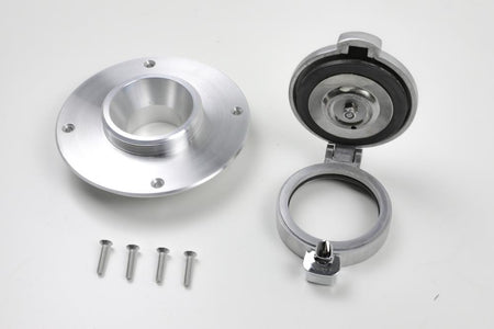 Tankdeckel Monza für BMW K75/100/1100 Modelle inklusive Adapter in Alu gebürstet