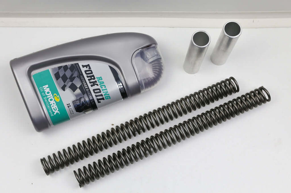 BMW Twinshock Gabelfedern Kit 36mm mit OTEVA 70 Federn, Gabelöl und Distanzhülsen für Motorrad