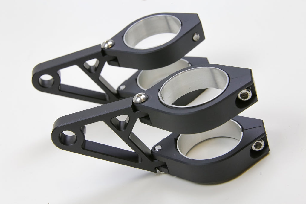 CNC Alu Lampenhalter Set für 35-37 mm Durchmesser, schwarz