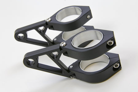 CNC Alu Lampenhalter Set für 35-37 mm Durchmesser, schwarz