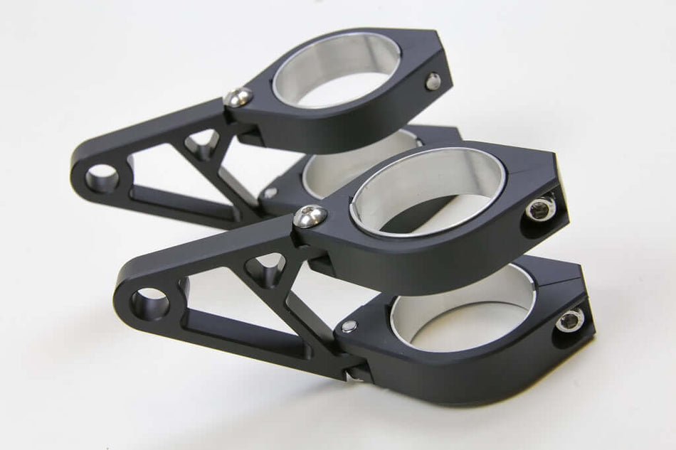 CNC Alu Lampenhalter Set für 35-37 mm Durchmesser, schwarz
