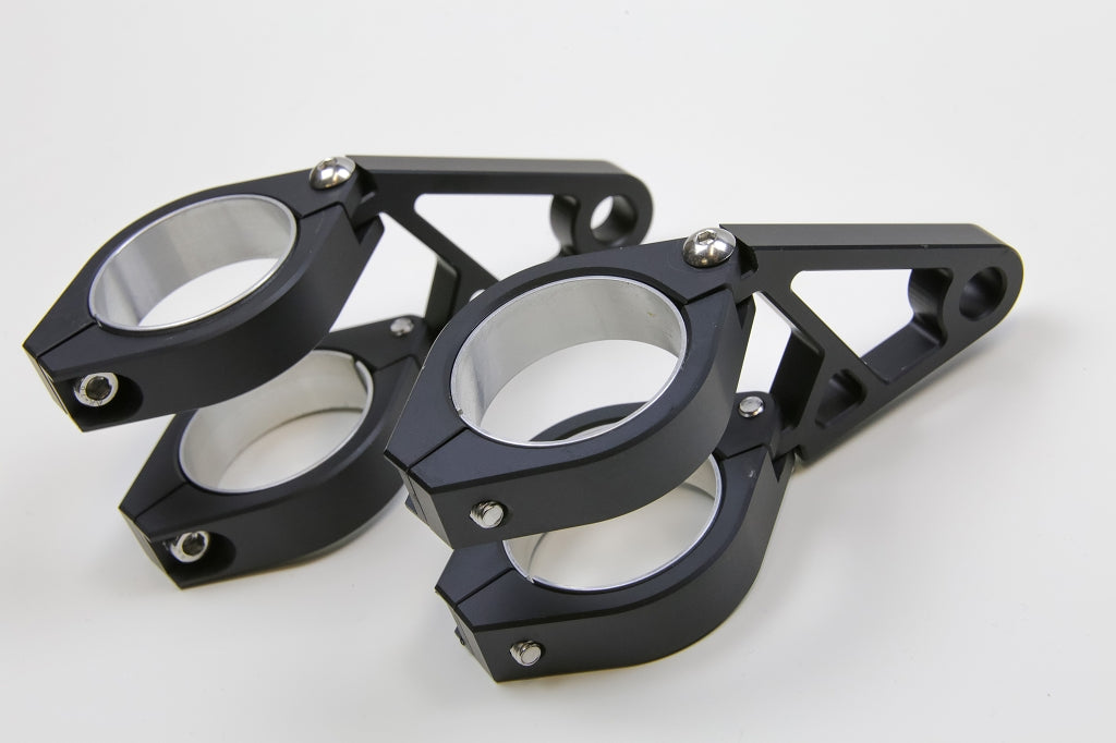 CNC Alu Lampenhalter Set für 35-37 mm Durchmesser, schwarz