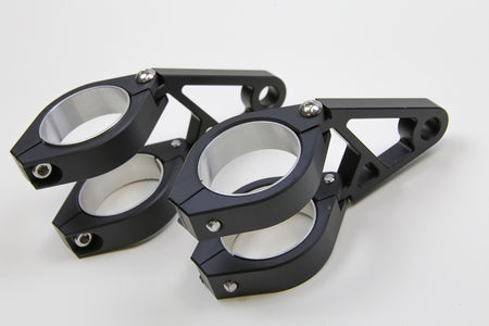 CNC Alu Lampenhalter Set für 35-37 mm Durchmesser, schwarz