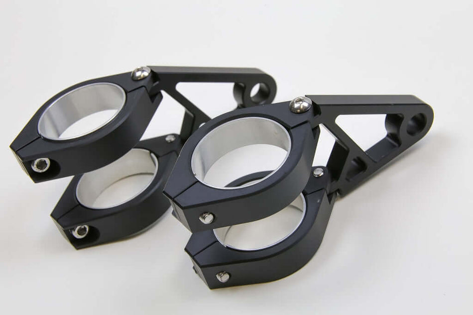 CNC Alu Lampenhalter Set für 35-37 mm Durchmesser, schwarz