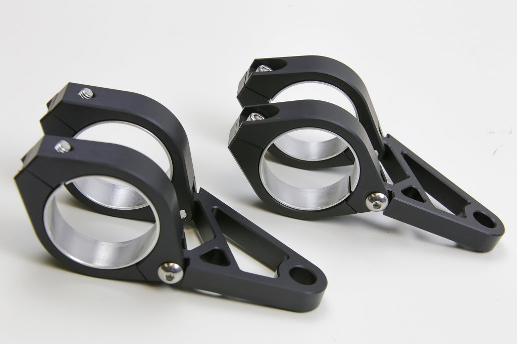 CNC Alu Lampenhalter Set für 35-37 mm Durchmesser, schwarz
