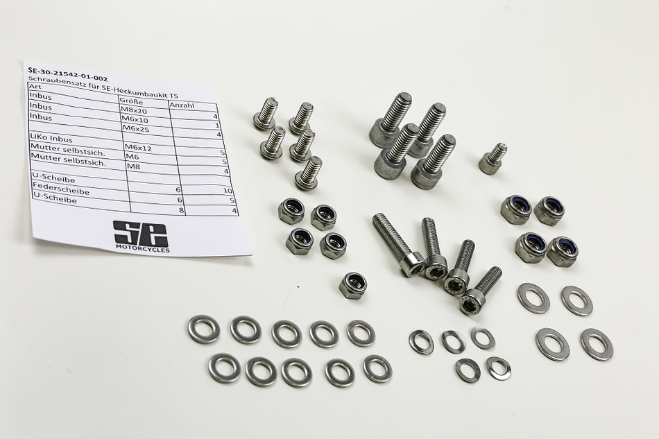 Schraubensatz Edelstahl für SE-Heckumbau Kit BMW Twinshock