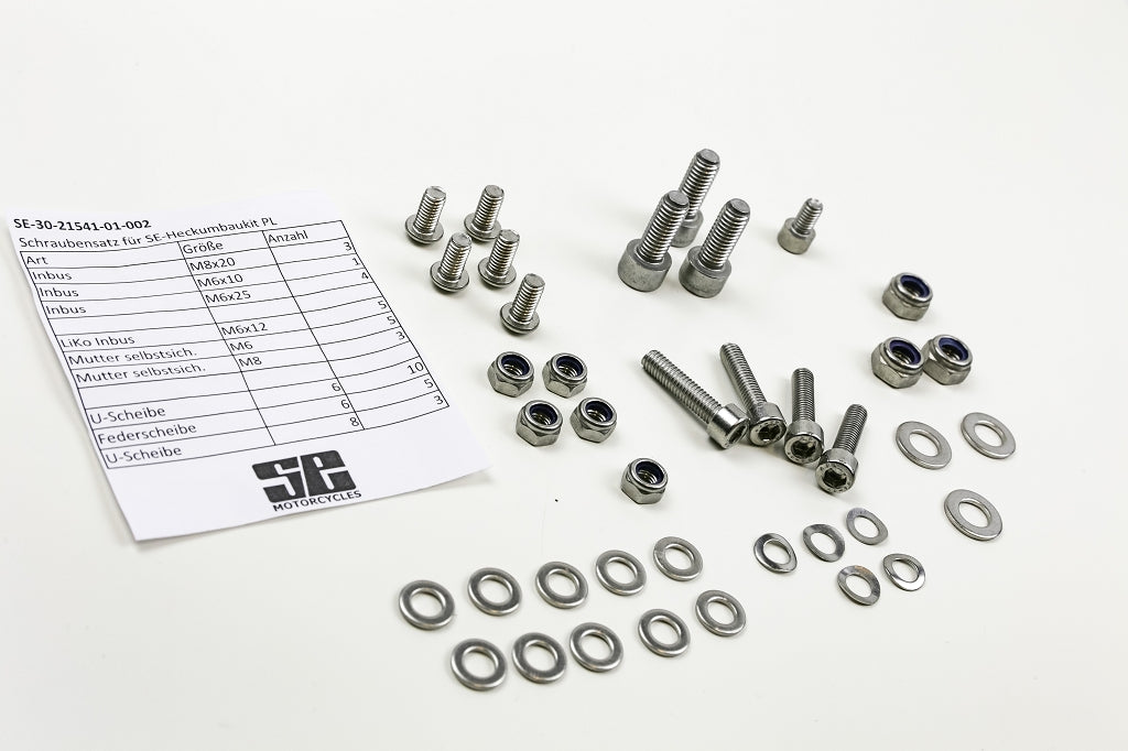 Schraubensatz Edelstahl für SE-Heckumbau Kit BMW Paralever