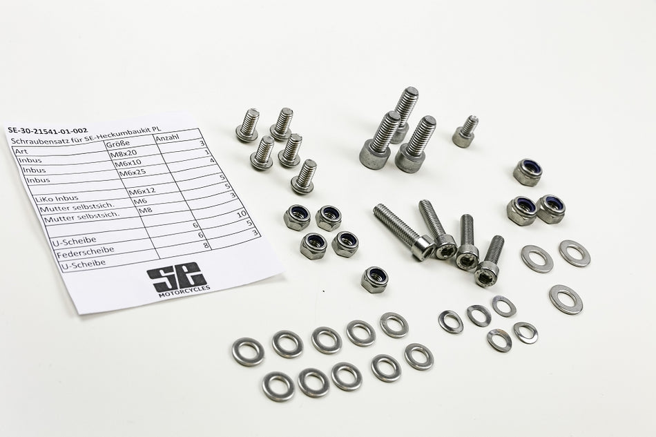 Schraubensatz Edelstahl für SE-Heckumbau Kit BMW Paralever