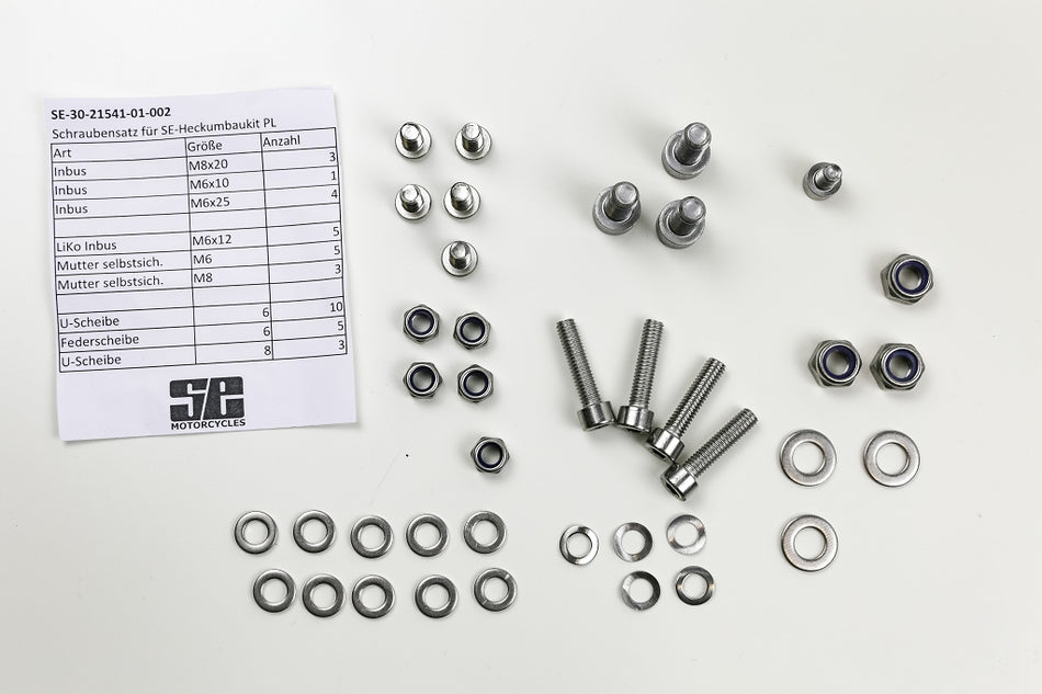 Schraubensatz Edelstahl für SE-Heckumbau Kit BMW Paralever