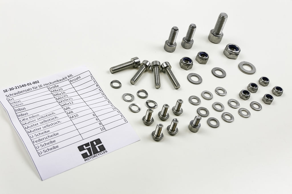 Schraubensatz Edelstahl für SE Heckumbau Kit BMW Monolever