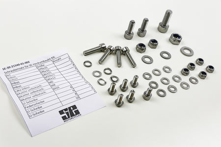 Schraubensatz Edelstahl für SE Heckumbau Kit BMW Monolever
