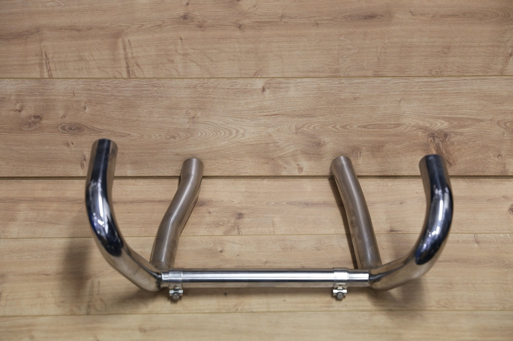 BMW R80 R100 Monolever mit Ölkühler Edelstahl Krümmer mit Interferenzrohr
