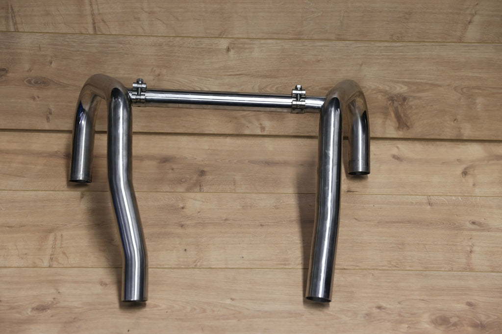 BMW R80 R100 Monolever mit Ölkühler Edelstahl Krümmer mit Interferenzrohr