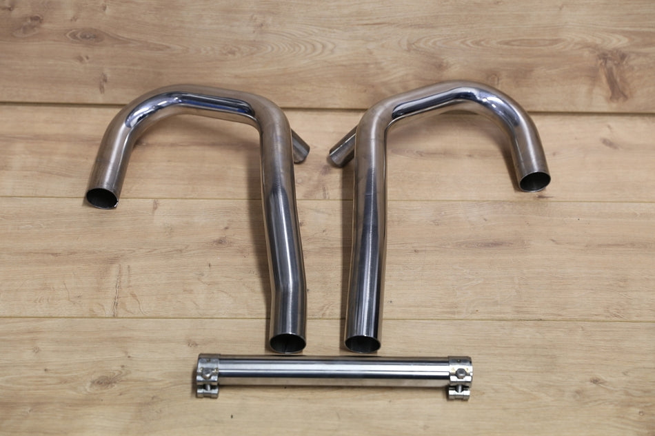 BMW R80 R100 Monolever mit Ölkühler Edelstahl Krümmer mit Interferenzrohr