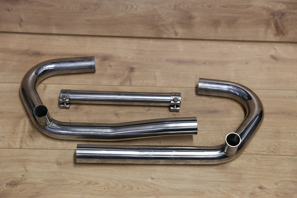 BMW R80 R100 Monolever ohne Ölkühler Edelstahl Krümmer mit Interferenzrohr