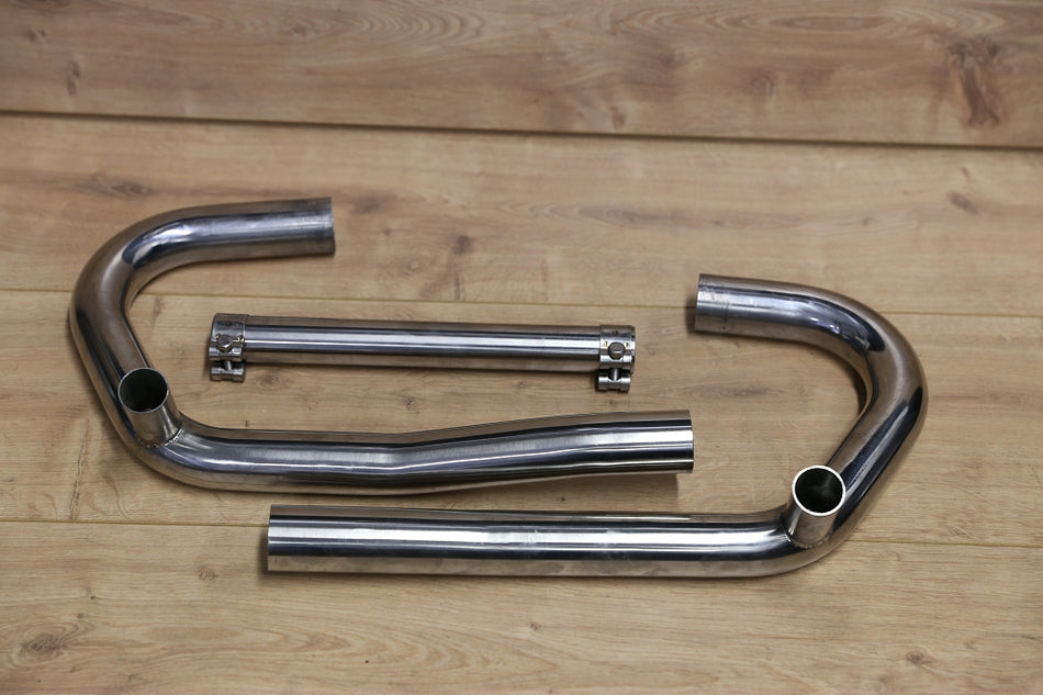 BMW R80 R100 Monolever mit Ölkühler Edelstahl Krümmer mit Interferenzrohr