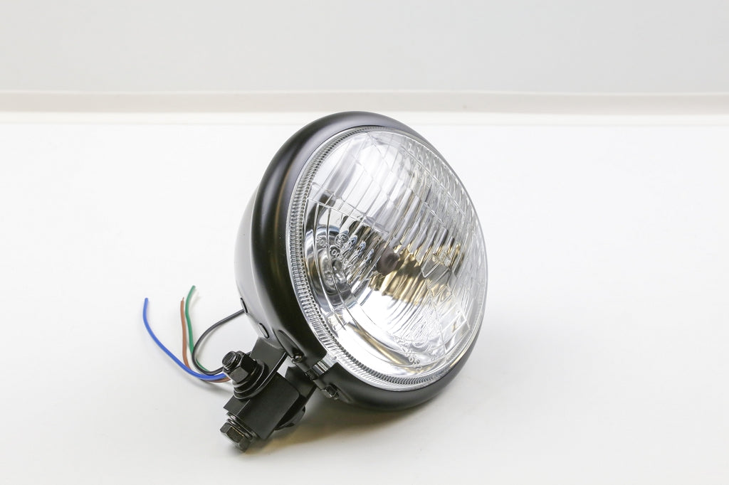 Halogen-Scheinwerfer Bates 5 3/4 Zoll schwarz matt, Befestigung unten