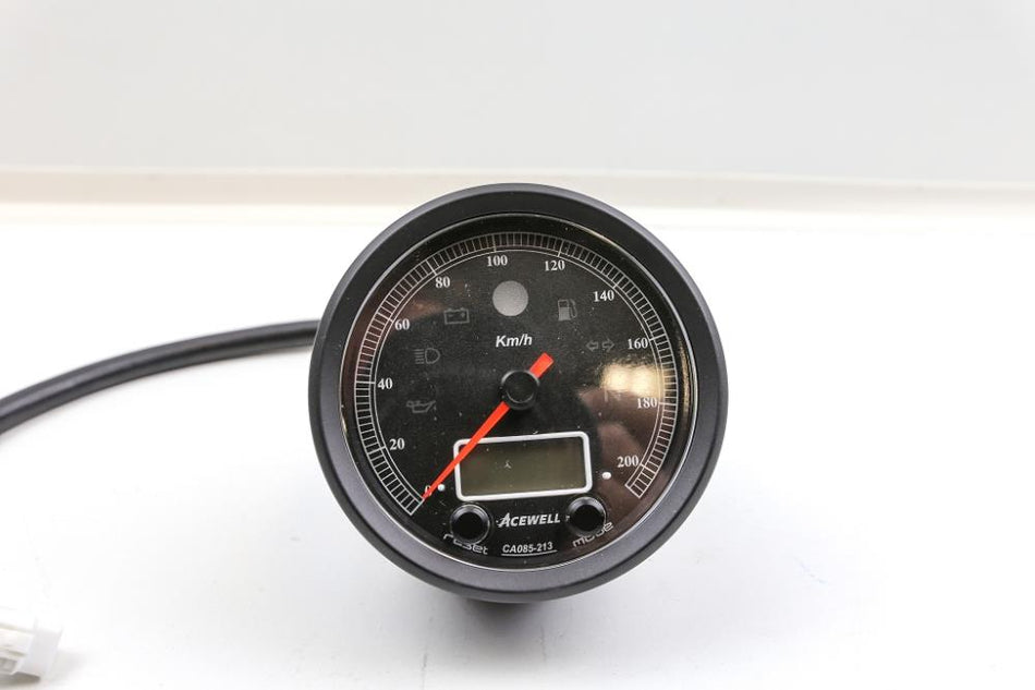 Acewell CA085 Tacho mit Geschwindigkeitsanzeige in schwarz