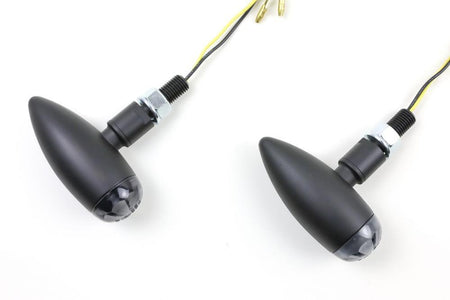 LED-Blinker MICRO-BULLET getöntes Glas schwarz