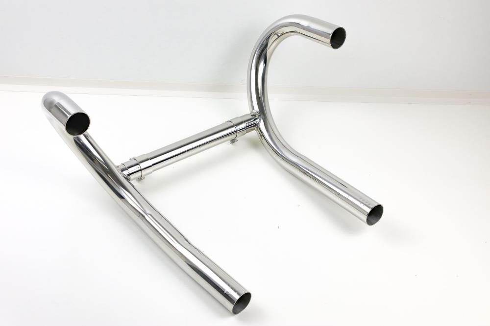 BMW R80 R100 Monolever ohne Ölkühler Edelstahl Krümmer mit Interferenzrohr