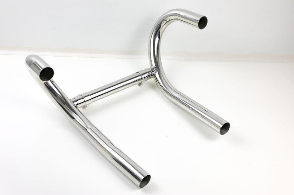 BMW R80 R100 Monolever ohne Ölkühler Edelstahl Krümmer mit Interferenzrohr